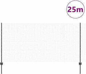 Sada plotových sloupků – Plotové zábradlí – Ohraničení zahrady – Zinkovaná ocel – 15 x 15 metrů – Stříbrná barva
