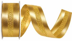 Stuha zlatá LONDON GOLD lurexová 25mm x 2m