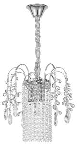 Toolight Toolight, křišťálová závěsná lampa Ø30 cm, 3×E14, SWE089-CP, chromová, OSW-30216