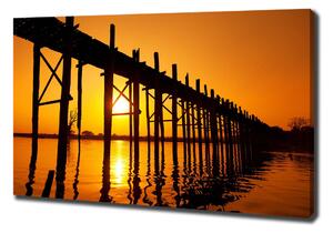 Foto obraz na plátně Most západ slunce oc-89928276