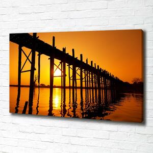 Foto obraz na plátně Most západ slunce oc-89928276
