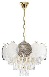 Toolight Toolight, křišťálová závěsná lampa Ø40 cm, 4xE14, SWE083-CP, zlatá, OSW-30212