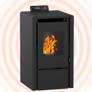 NEMAXX® PC5 peletová kamna 5,3 kW A+ kompaktní, 120 m³, ovladač, černá