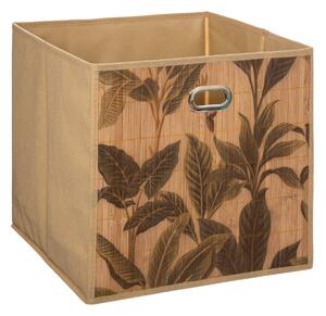 Úložný box Bamboo Flower, 31x31x31 cm, hnědá