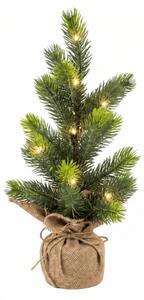 Umělý vánoční stromek LITTLE SPRUCE s LED osvětlením, 37 cm