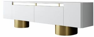 Televizní stolek Bohem White and Gold