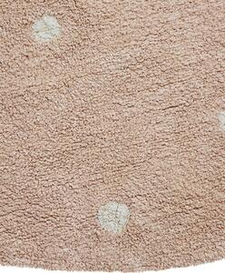 Pratelný koberec Dots Ø 140 cm růžová