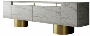 Televizní stolek Bohem Travertine and Gold