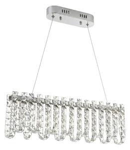 Toolight Toolight, LED křišťálová závěsná lampa 60 cm, SWE073-CP, LED integrovaný 3000K/6000K, chromová, OSW-30202