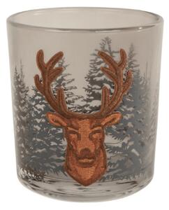 Svícen na čajové svíčky FOREST DEER 9 cm