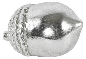 Dekorativní soška SILVER ACORN 10 cm, stříbrná