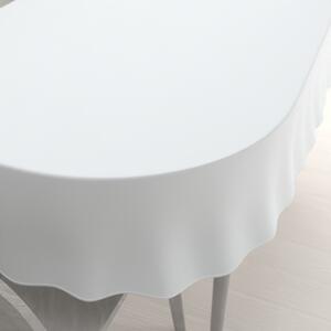 Biante Teflonový oválný ubrus TF-027 Bílý bez vzoru 50x100 cm