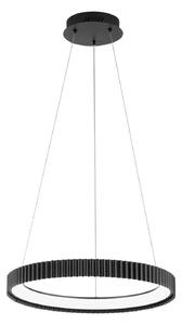 Luce Ambiente Design LED závěsné světlo Niike, černé, Ø 50 cm, kov,, Černá, Obývací pokoj / jídelna, kov, Moderní