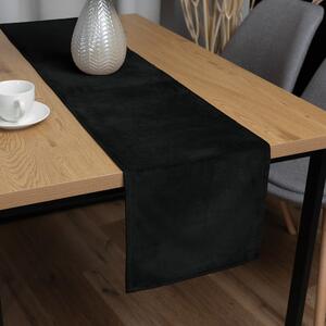 Biante Sametový běhoun na stůl Velvet Premium SVP-023 Černý 35x120 cm