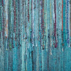 Modrý tkaný bavlněný koberec 160x230 cm MERSIN
