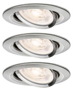 P 92272 LED vestavné svítidlo Nova GU10 Flat výklopné 3x4,9W 230V 2700K kov kartáčovaný - PAULMANN