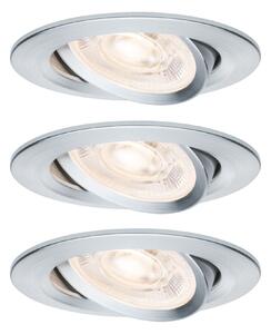 P 92273 LED vestavné svítidlo Nova GU10 Flat výklopné 3x4,9W 230V 2700K hliník broušený - PAULMANN