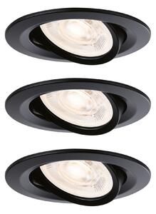 P 92275 LED vestavné svítidlo Nova GU10 Flat výklopné 3x4,9W 230V 2700K černá mat - PAULMANN