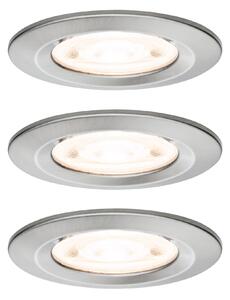 P 92279 LED vestavné svítidlo Nova GU10 Flat nevýklopné IP44 3x4,9W 230V 2700K kov kartáčovaný - PAULMANN