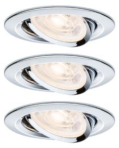 P 92274 LED vestavné svítidlo Nova GU10 Flat výklopné 3x4,9W 230V 2700K chrom - PAULMANN