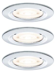 P 92310 LED vestavné svítidlo Nova GU10 Flat nevýklopné IP44 3x4,9W 230V 2700K chrom - PAULMANN