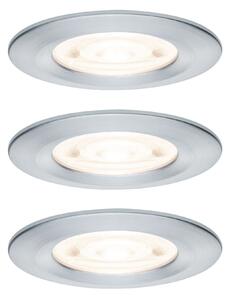 P 92309 LED vestavné svítidlo Nova GU10 Flat nevýklopné IP44 3x4,9W 230V 2700K hliník broušený - PAULMANN