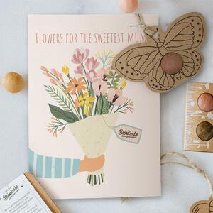 Semínka divokých květin Butterfly / Mother's day + pohlednice