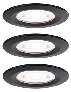 P 92339 LED vestavné svítidlo Nova GU10 Flat nevýklopné IP44 3x4,9W 230V 4000K černá mat - PAULMANN