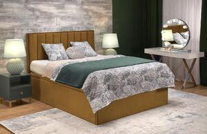 Boxspring postel 160 cm Asencion (hořčicová)