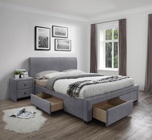 Manželská postel 160 cm Aldeia 3 160 (šedá) (s roštem a úl. prostorem)