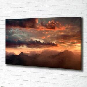 Foto obraz na plátně do obýváku Západ slunce hory oc-90609919