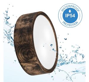 Koupelnové stropní svítidlo OAK SMOKY 2xE27/15W/230V IP54 pr. 27,5 cm dub/hnědá