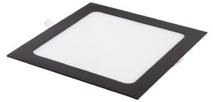 T-LED BSN12 LED panel 12W černý čtverec Teplá bílá