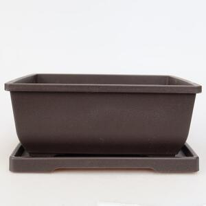 E-bonsai Bonsai miska+podmiska plast MP-1 - 15 x 11 x 7 cm