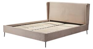 Béžová postel s roštem KEQUN 160x200 cm