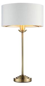 Endon 104054 - Stolní lampa HIGHCLERE 1xE14/7W/230V bílá/mosaz pr. 25 cm