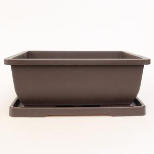 E-bonsai Bonsai miska+podmiska plast MP-2 - 21,5 x 15,5 x 8 cm