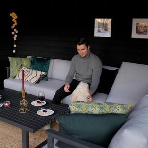Šedý hliníkový zahradní lounge set pro 5 Calabria – Hartman