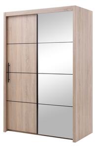 Zrcadlová skříň s posuvnými dveřmi INOVA 150 cm dąb sonoma