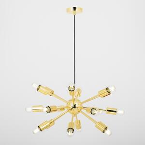 Zlaté loftové závěsné svítidlo MANDI 51 cm