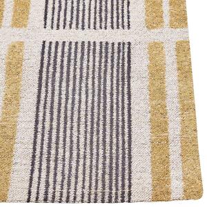 Bavlněný koberec 80 x 150 cm žlutý/černý KATRA