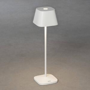 LED stolní lampa Capri venkovní, bílá