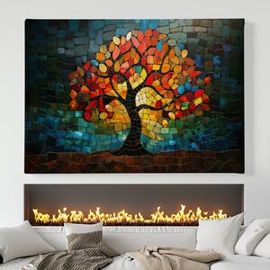 Obraz na plátně - Strom života Mozaika spojení FeelHappy.cz Velikost obrazu: 40 x 30 cm