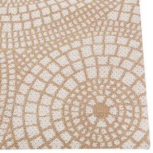 Jutový koberec 200 x 300 cm béžový/bílý ARIBA