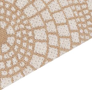 Jutový koberec 160 x 230 cm béžový/bílý ARIBA