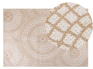 Jutový koberec 160 x 230 cm béžový/bílý ARIBA