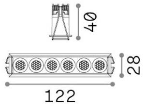 Ideal lux Pro 341675 LIKA SLIM zápustné svítidlo LED 10W 1050/870lm 4000K bílá, UGR<16