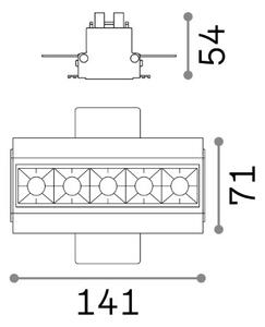 Ideal lux Pro 267906 LIKA TRIMLESS zápustné svítidlo LED 12,5W 1150/790lm 4000K černá, UGR<16