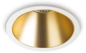 Ideal lux 192307 GAME ROUND zápustné svítidlo D85mm LED 11W 950/700lm 3000K bílá, zlatá, UGR<19