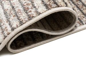 Makro Abra Kusový koberec PETRA 5058 1 744 Moderní Proužky šedý béžový hnědý Rozměr: 200x300 cm
